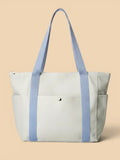 Sac Cabas en Toile Gris Bicolore Gris