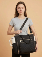 Sac cabas femme porte gourde ordinateur portable Noir / 16 pouces