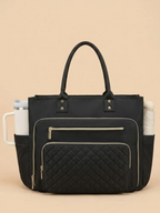 Sac cabas femme porte gourde ordinateur portable Noir / 16 pouces