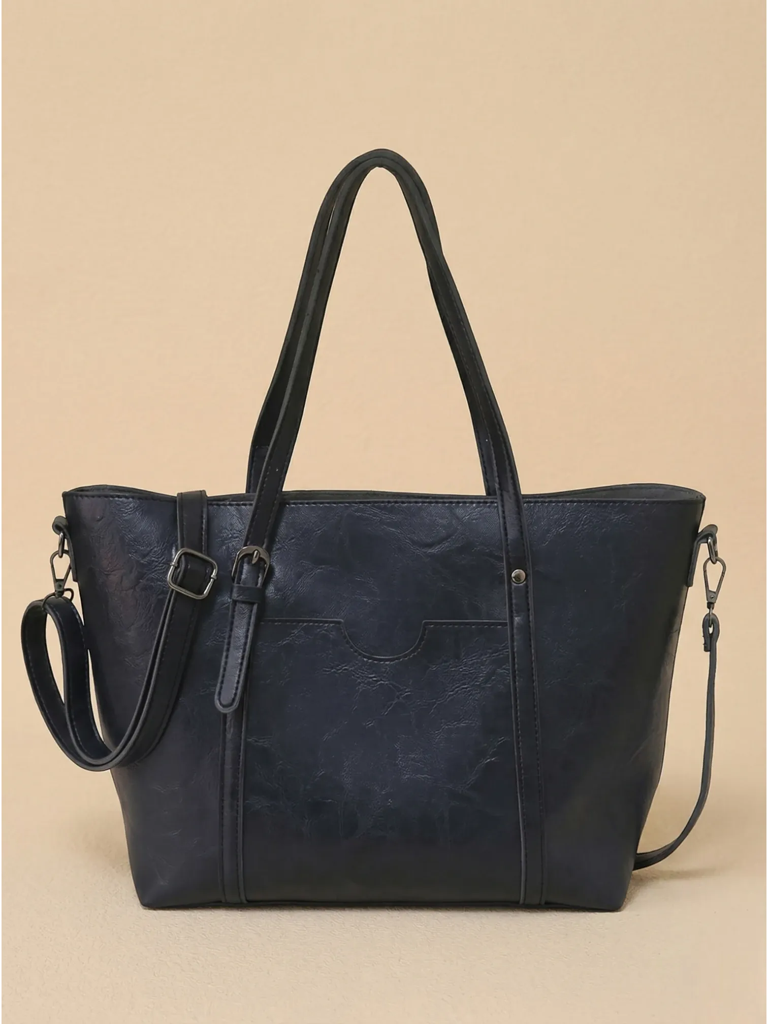 Sac cabas Fin en Cuir Vegan Noir