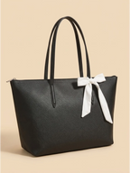 Sac Cabas Large en Similicuir Doublé Noir