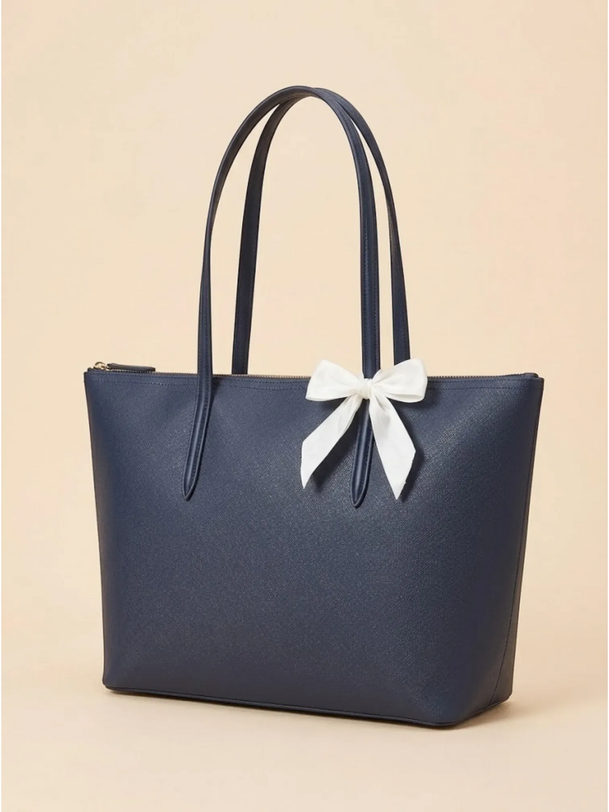 Sac Cabas Large en Similicuir Doublé Marine