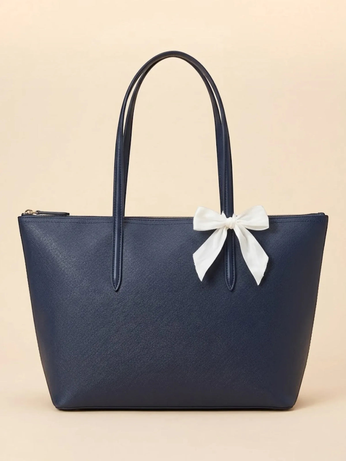 Sac Cabas Large en Similicuir Doublé Marine