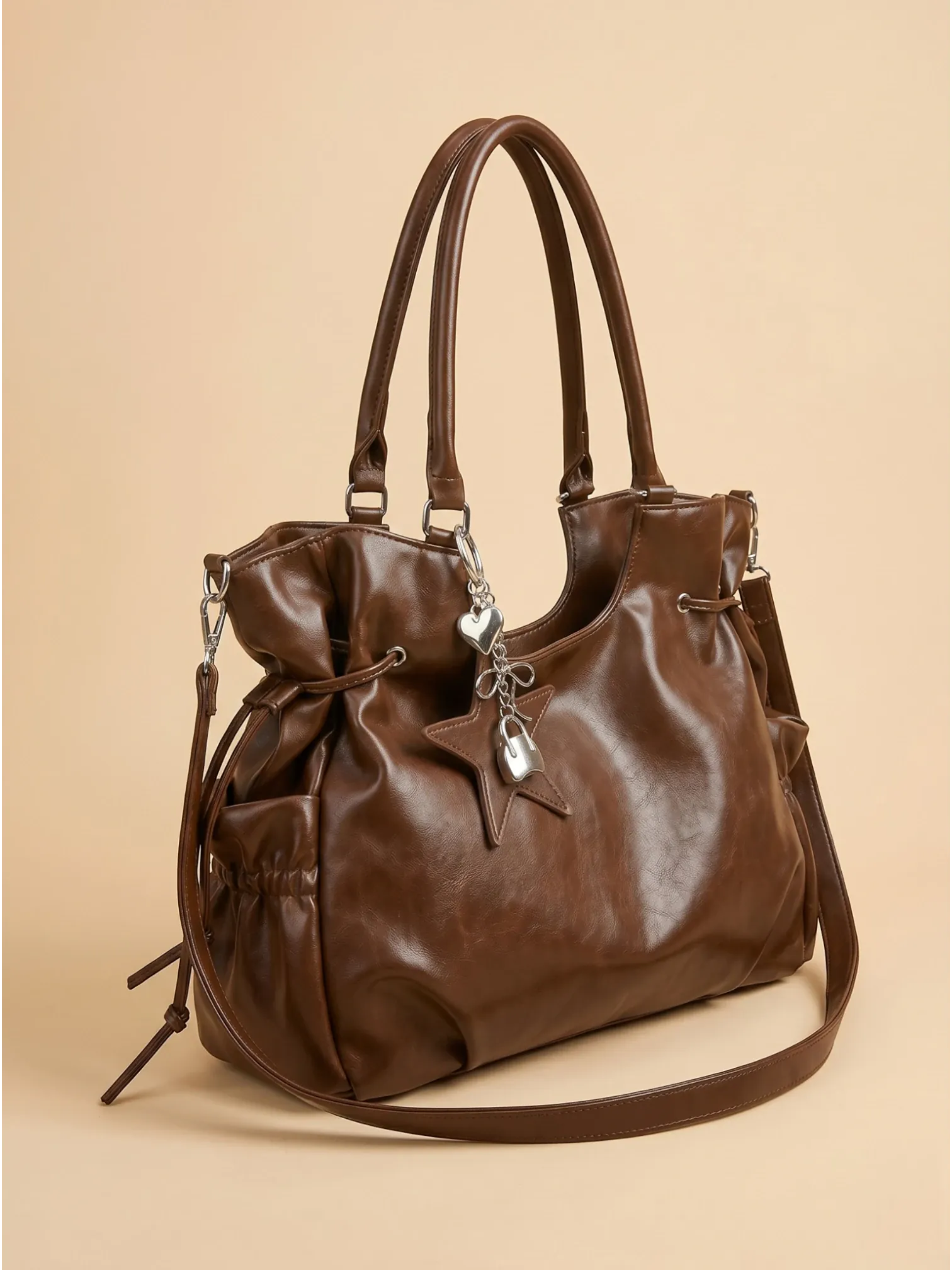 Sac Cabas Marron Étoile
