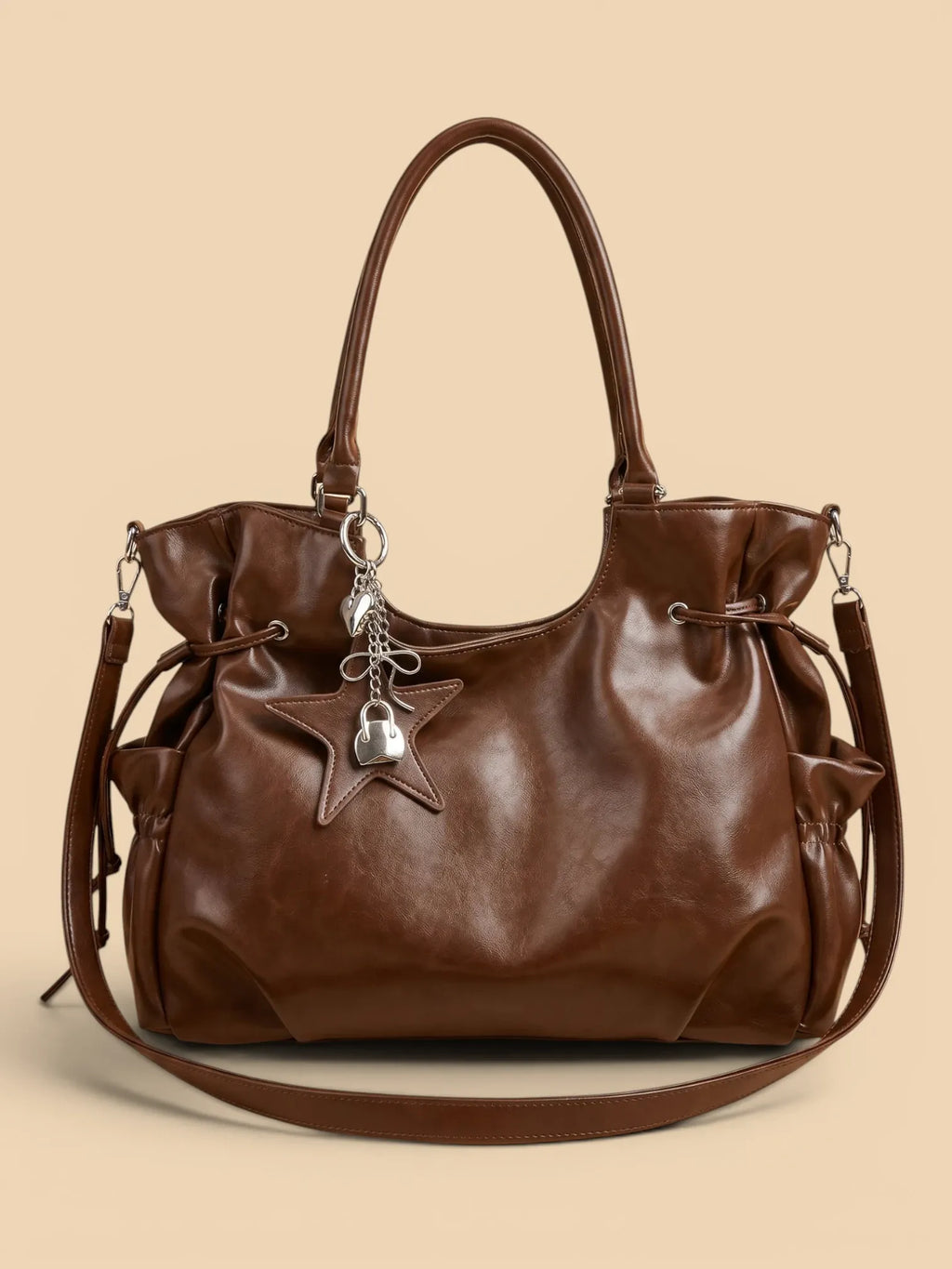 Sac Cabas Marron Étoile Marron