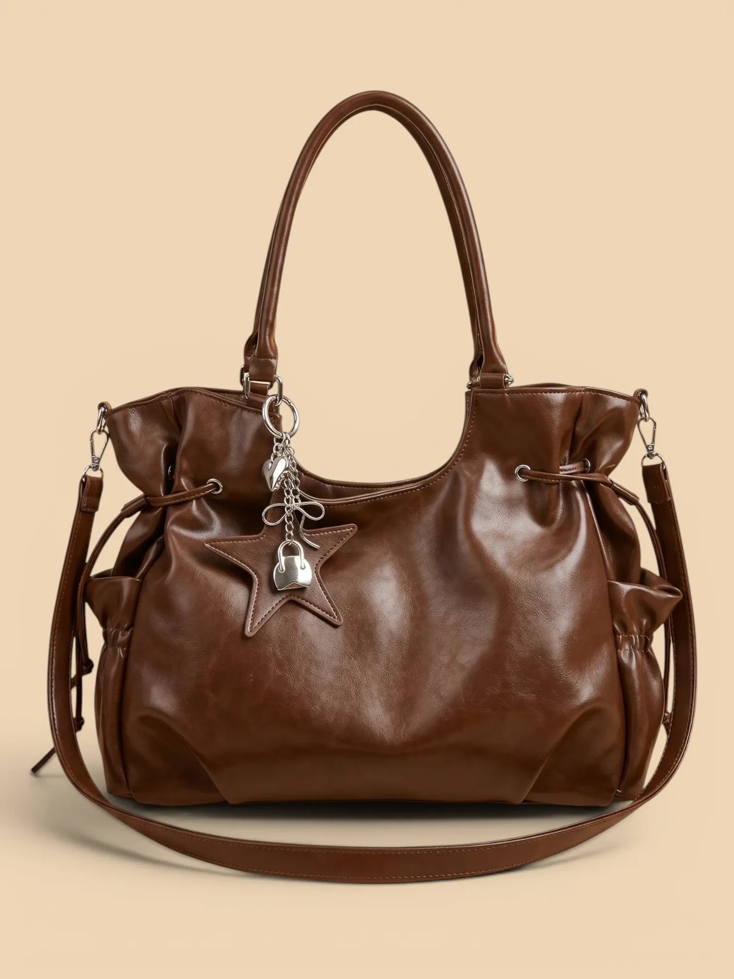 Sac Cabas Marron Étoile Marron