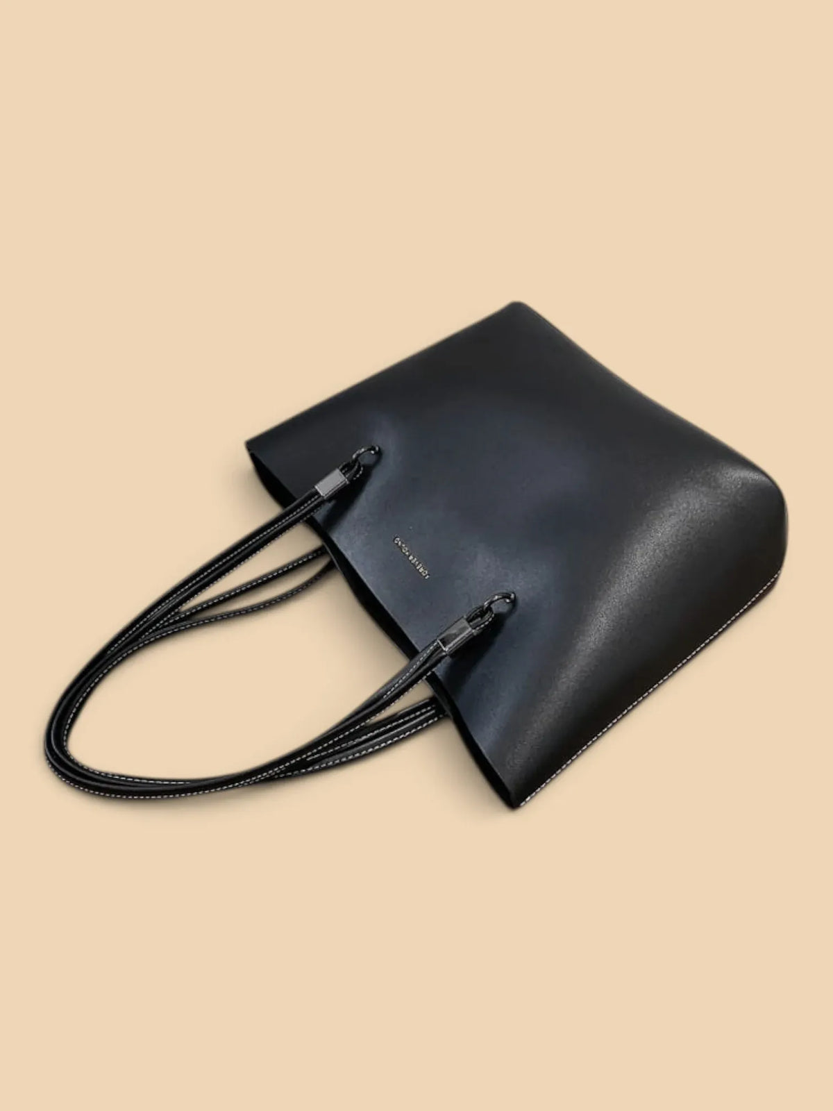 Sac Cabas Minimaliste Évasé Noir