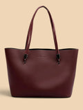 Sac Cabas Minimaliste Évasé Acajou