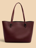 Sac Cabas Minimaliste Évasé Acajou