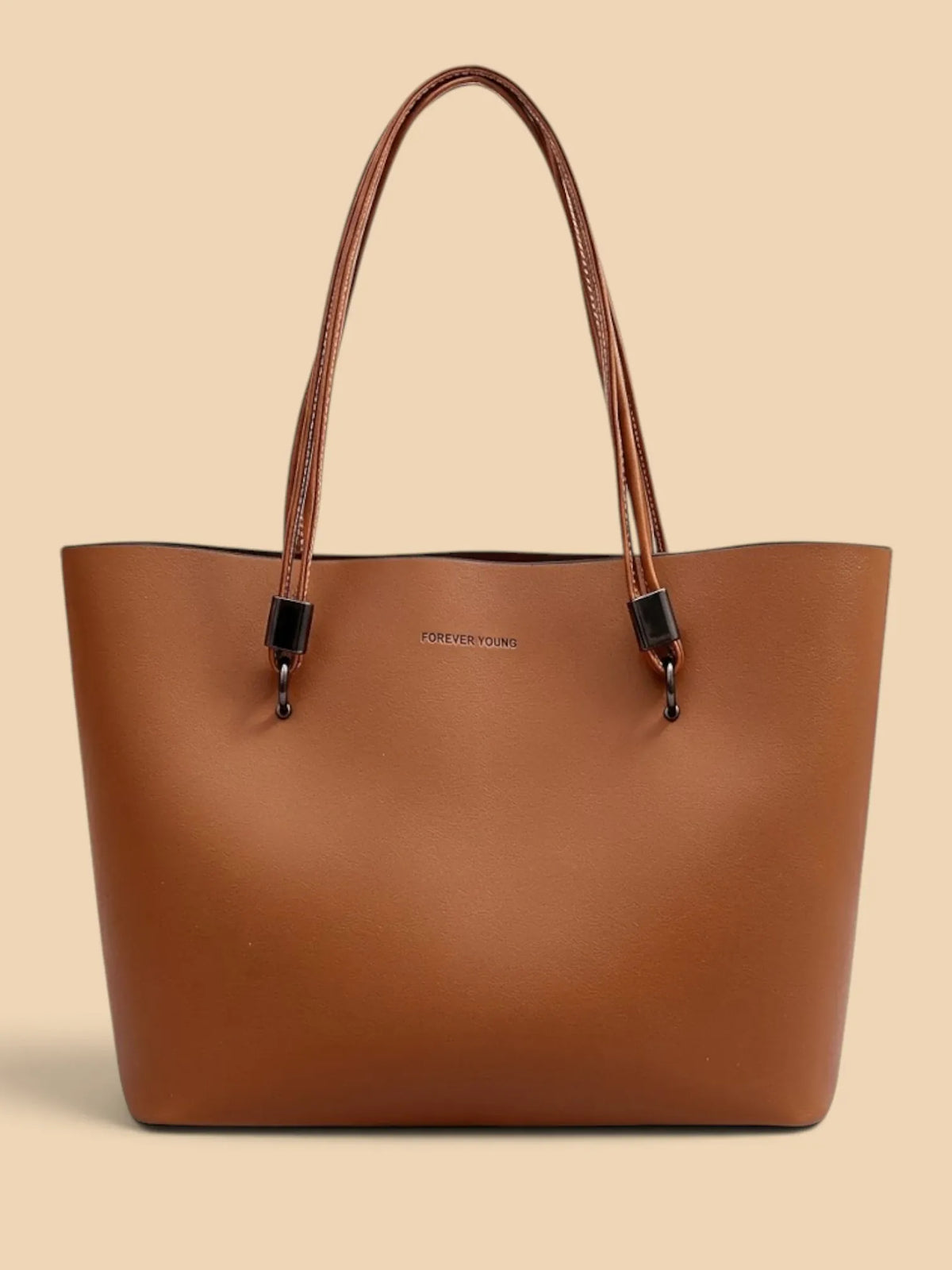 Sac Cabas Minimaliste Évasé Camel