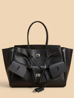 Sac Cabas Multipoches en Cuir Vegan Noir