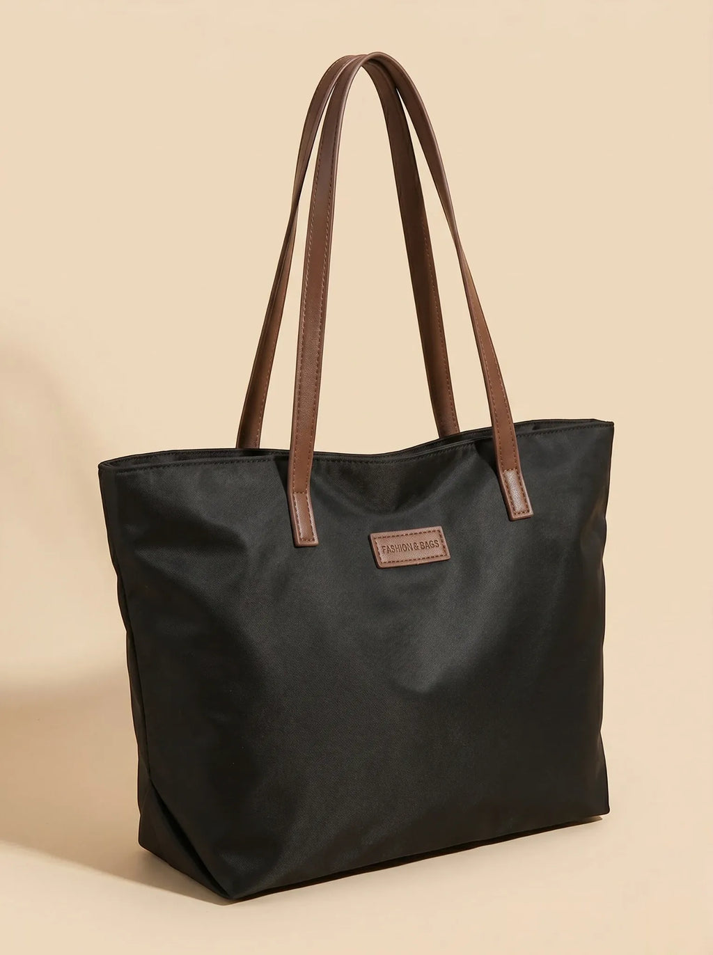 Sac Cabas Noir en Nylon Noir