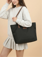 Sac Cabas Noir en Nylon Noir
