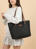 Sac Cabas Noir en Nylon Noir