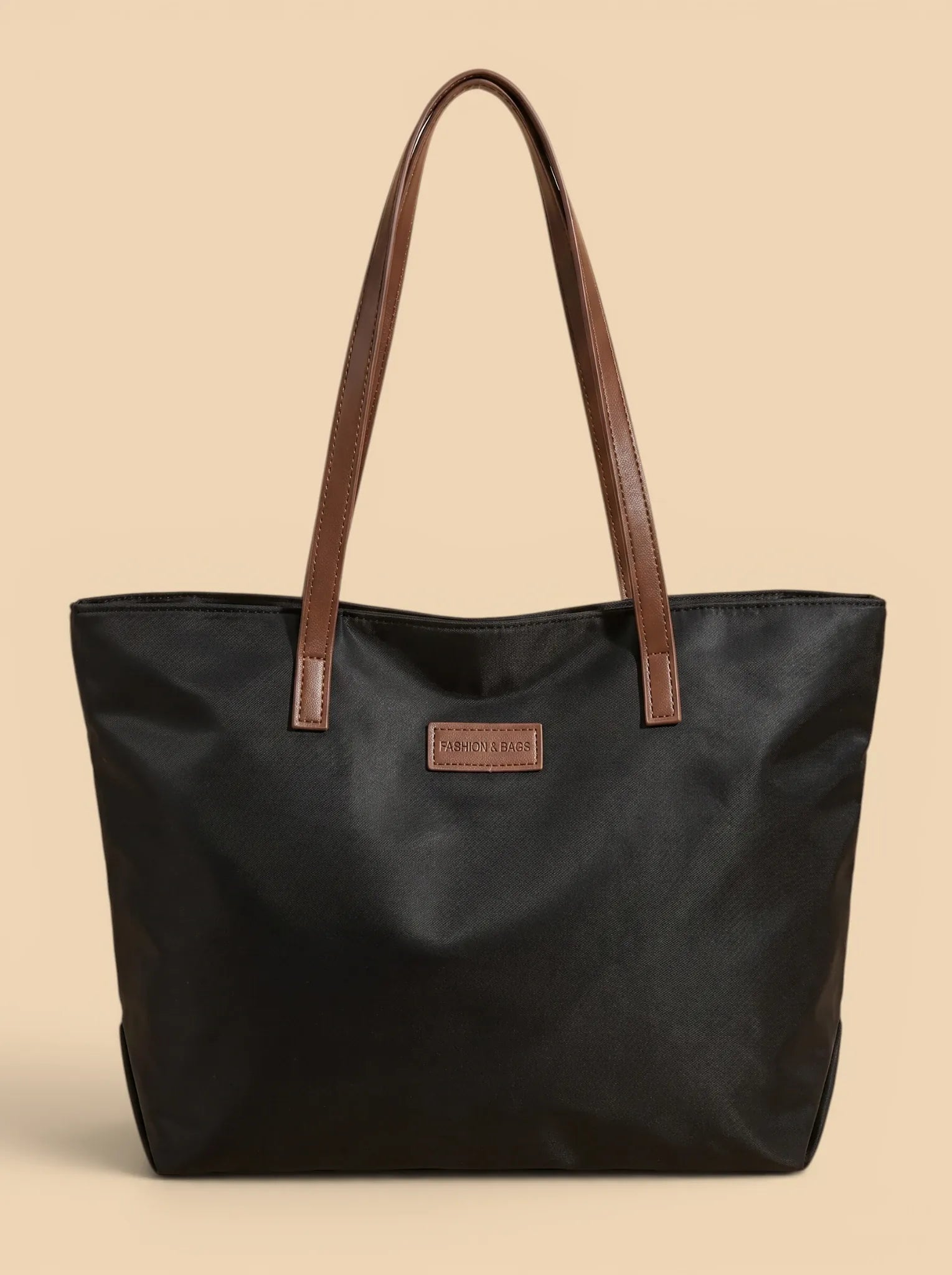 Sac Cabas Noir en Nylon Noir