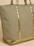 Sac Cabas Paillette Doré