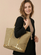 Sac Cabas Paillette Doré