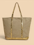 Sac Cabas Paillette Doré