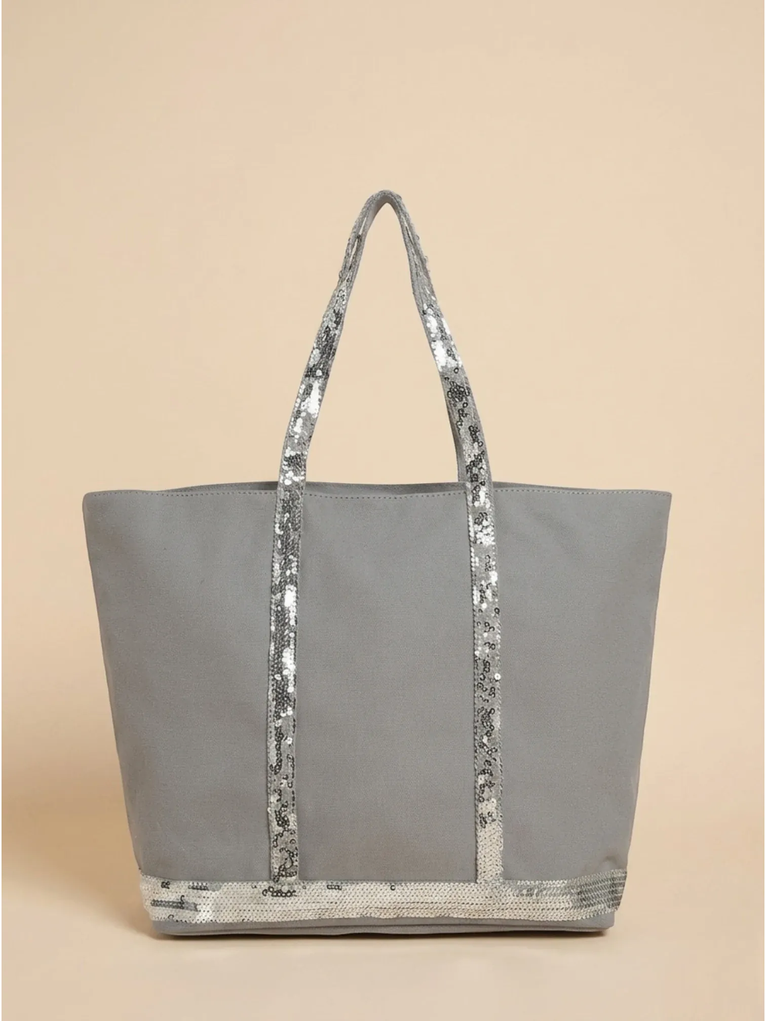 Sac Cabas Paillette Gris