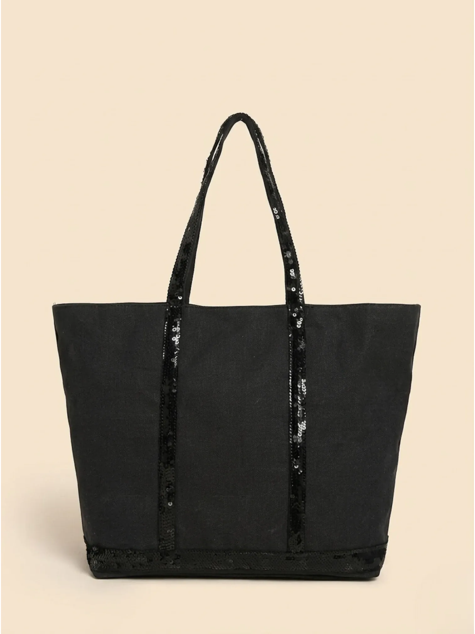 Sac Cabas Paillette Noir