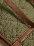 Sac Cabas Surpiqué Losange Vert