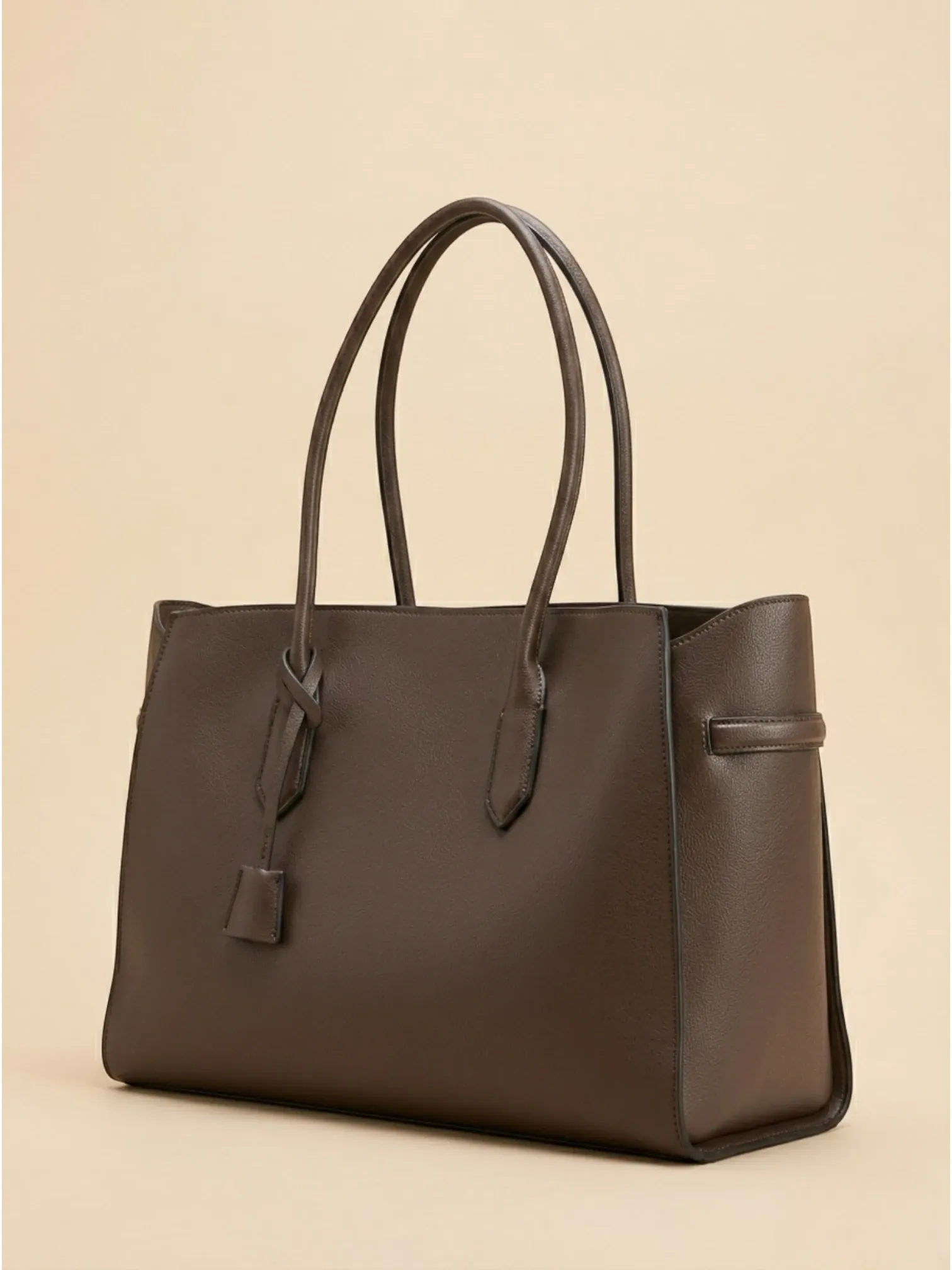 Sac Cabas Taupe Marron