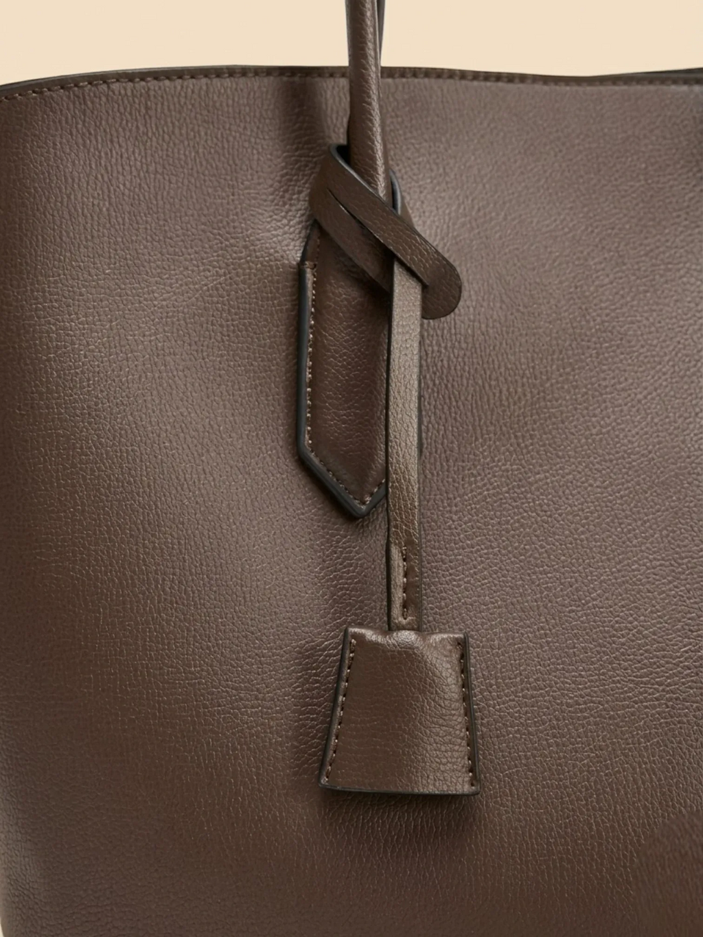 Sac Cabas Taupe Marron