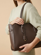 Sac Cabas Taupe Marron