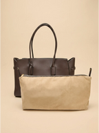 Sac Cabas Taupe Marron
