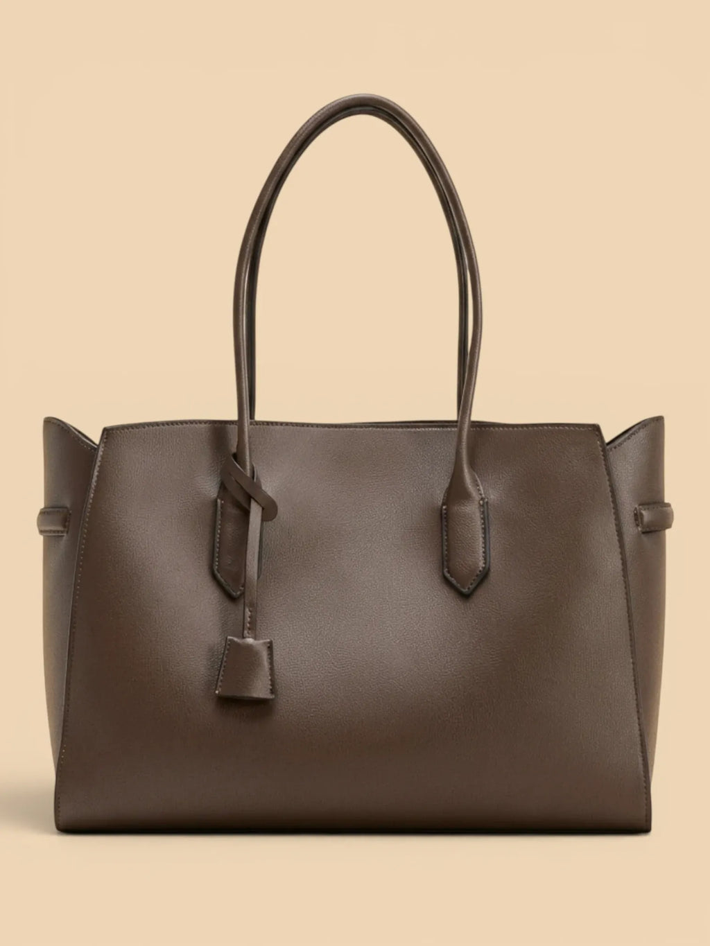 Sac Cabas Taupe Marron