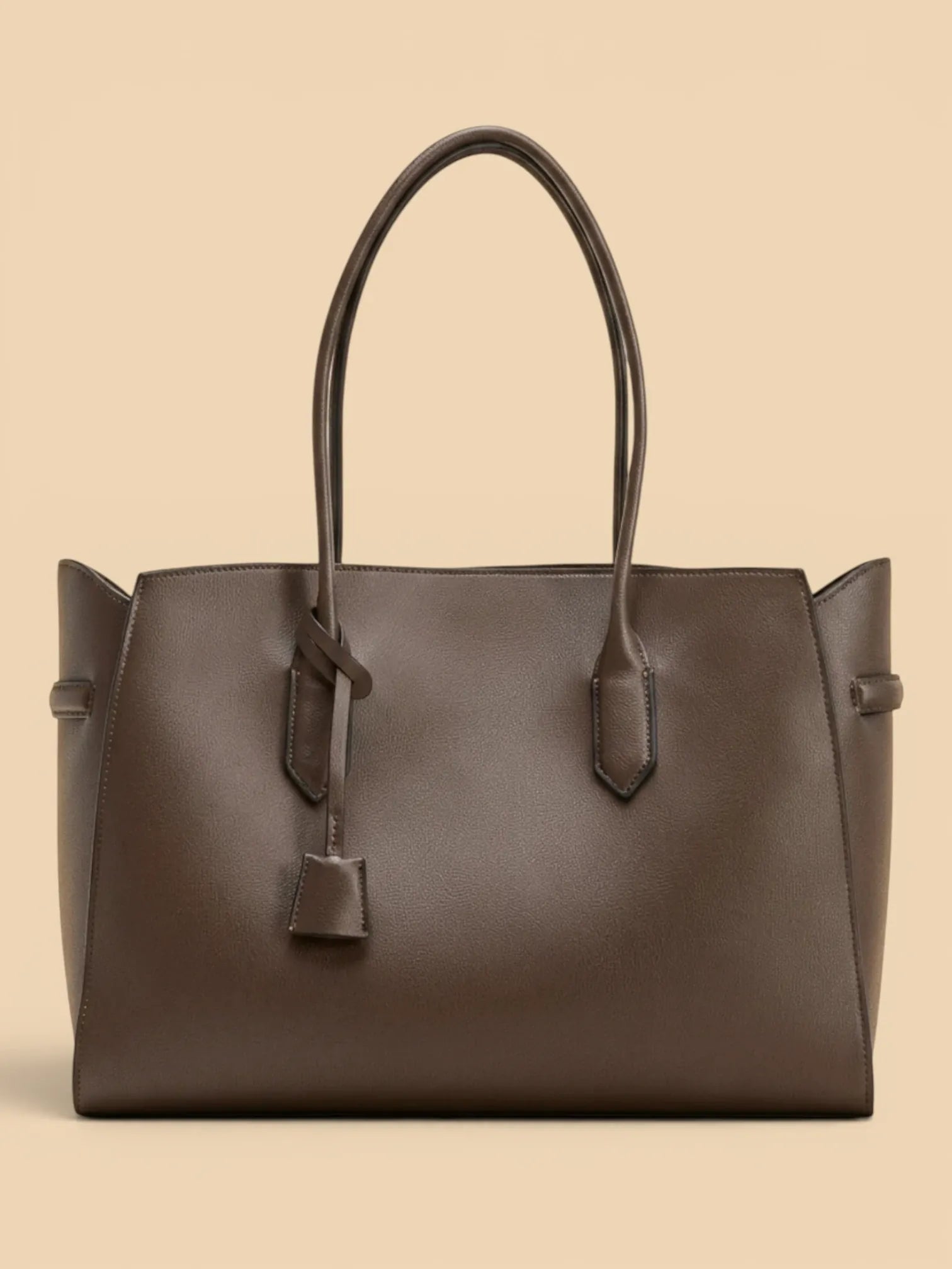 Sac Cabas Taupe Marron