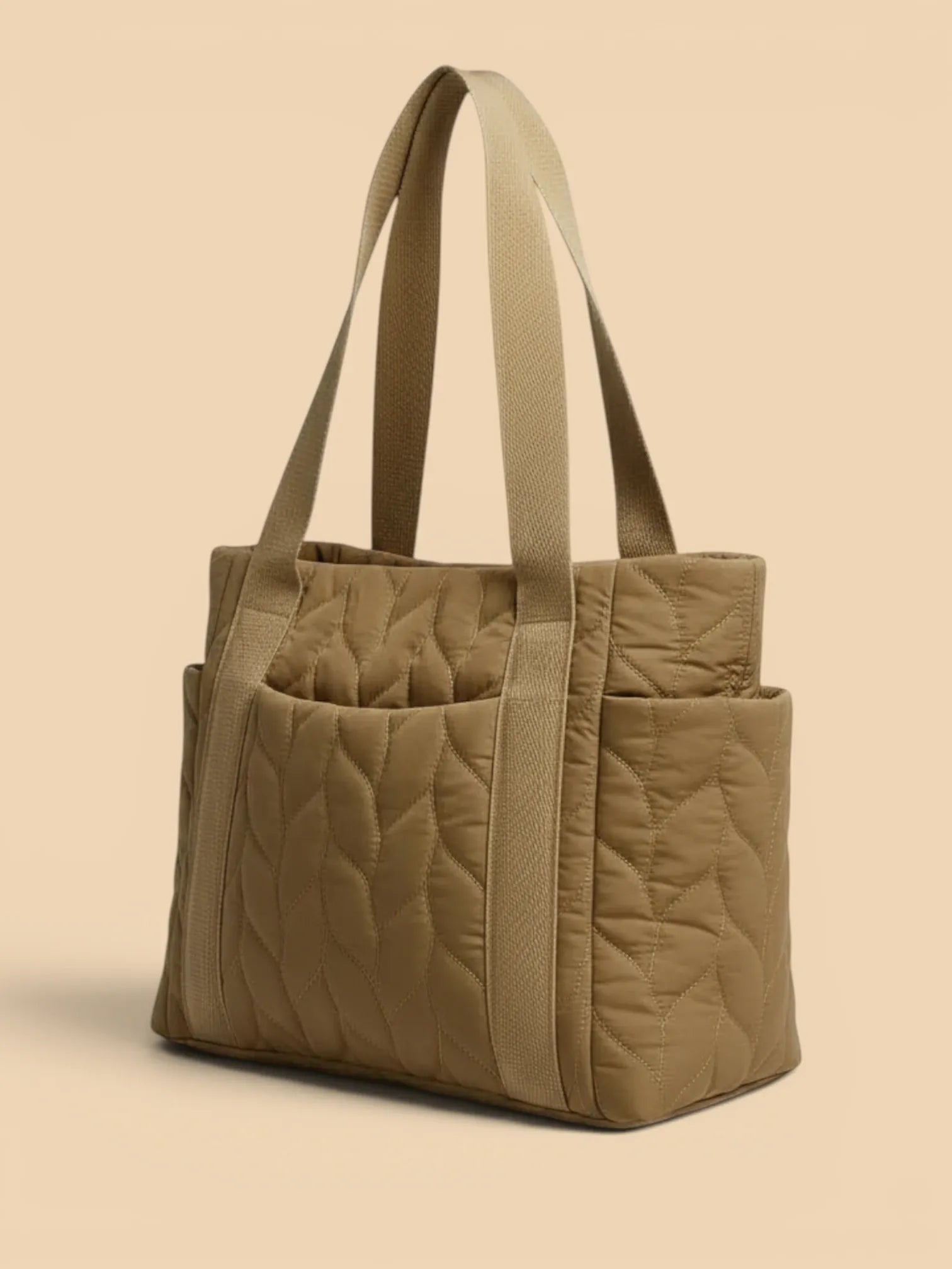 Sac Cabas Tresse Matelassé Kaki