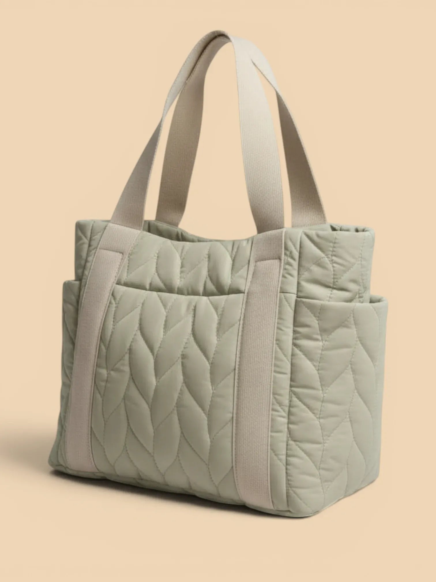 Sac Cabas Tresse Matelassé Blanc