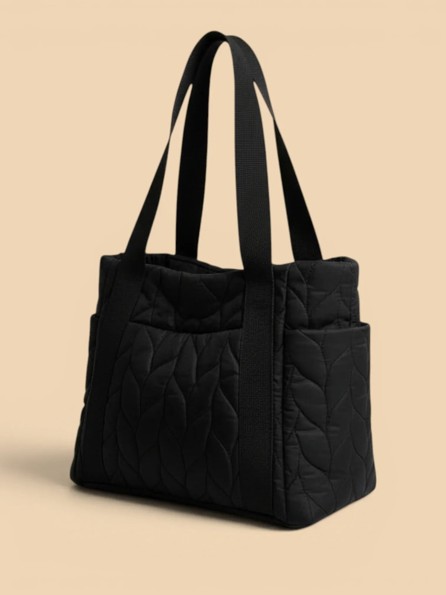 Sac Cabas Tresse Matelassé Noir