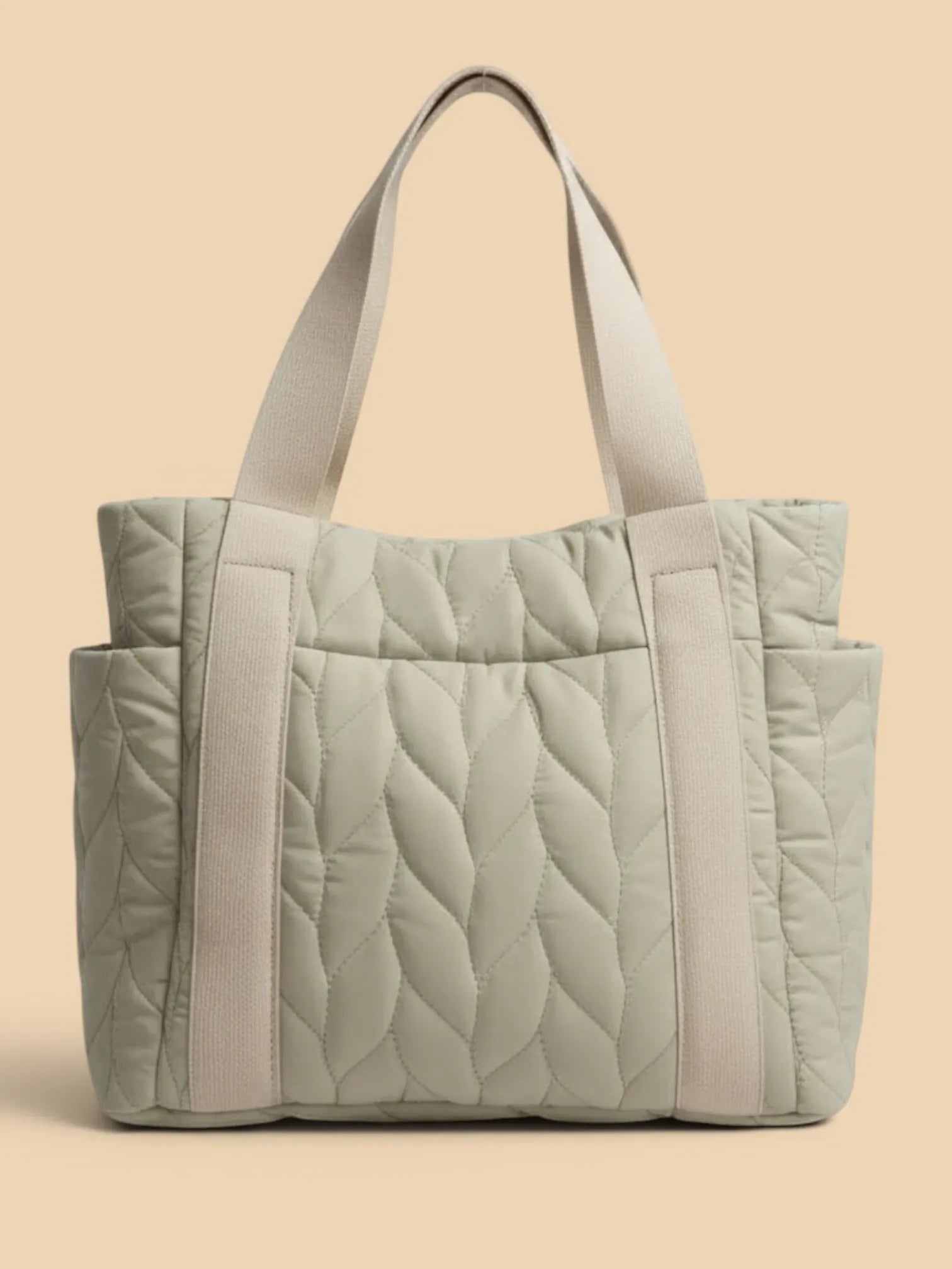 Sac Cabas Tresse Matelassé Blanc
