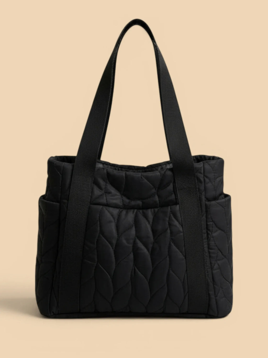 Sac Cabas Tresse Matelassé Noir