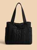 Sac Cabas Tresse Matelassé Noir