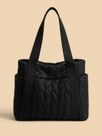 Sac Cabas Tresse Matelassé Noir