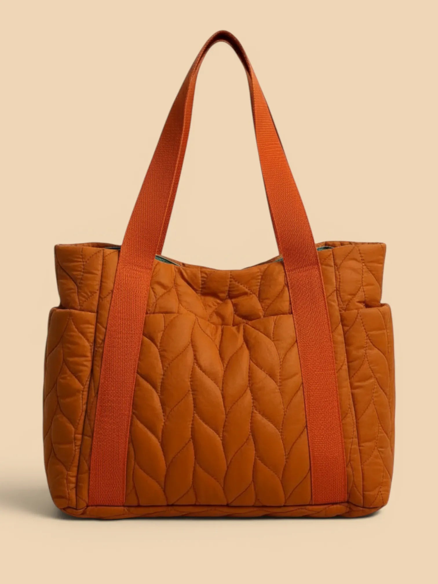 Sac Cabas Tresse Matelassé Orange