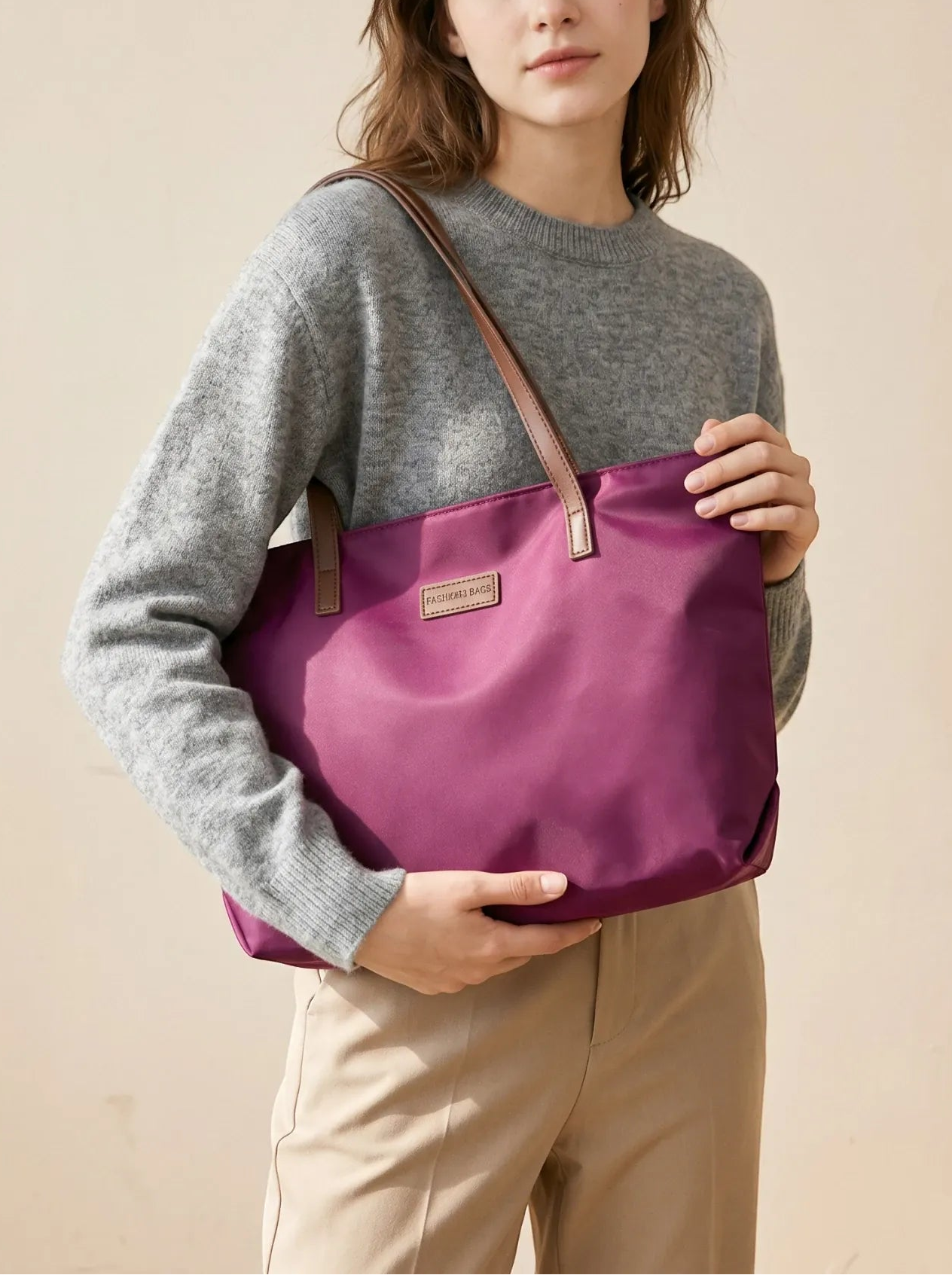 Sac Cabas Violet en Toile Violet
