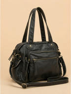 Sac Cabas Zippé Vintage Noir