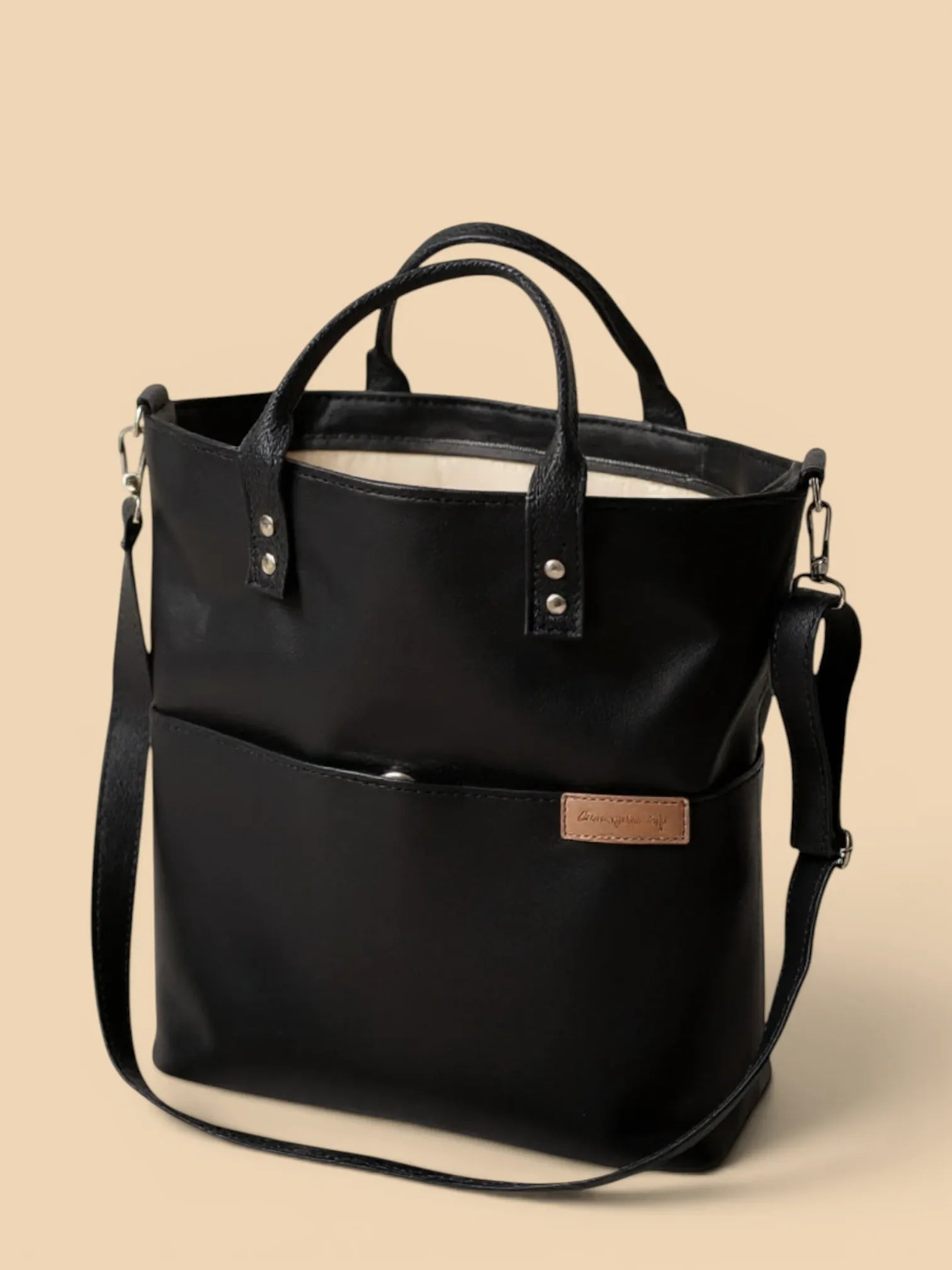 Sac de Cours avec Fermeture Noir