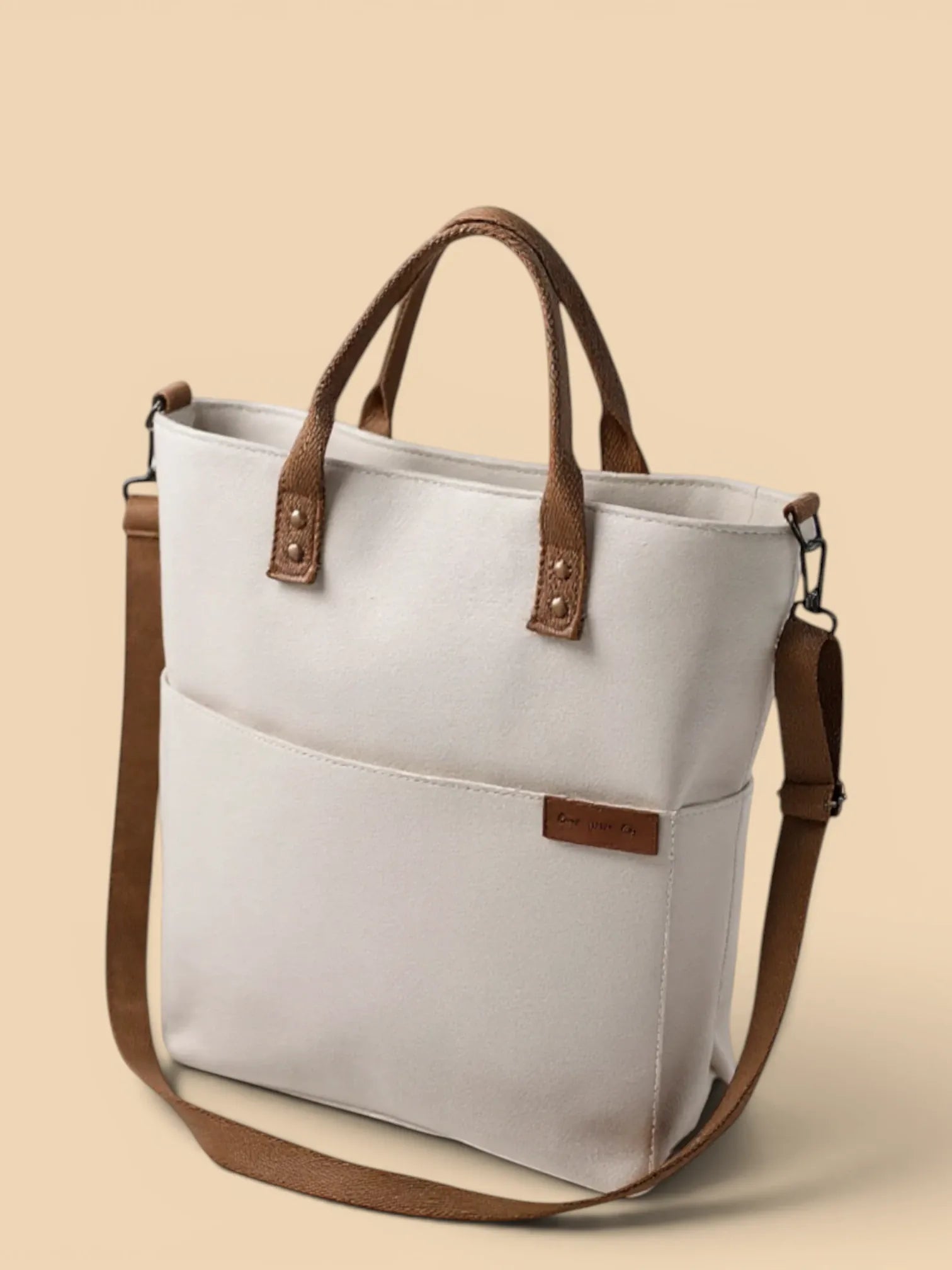 Sac de Cours avec Fermeture Beige