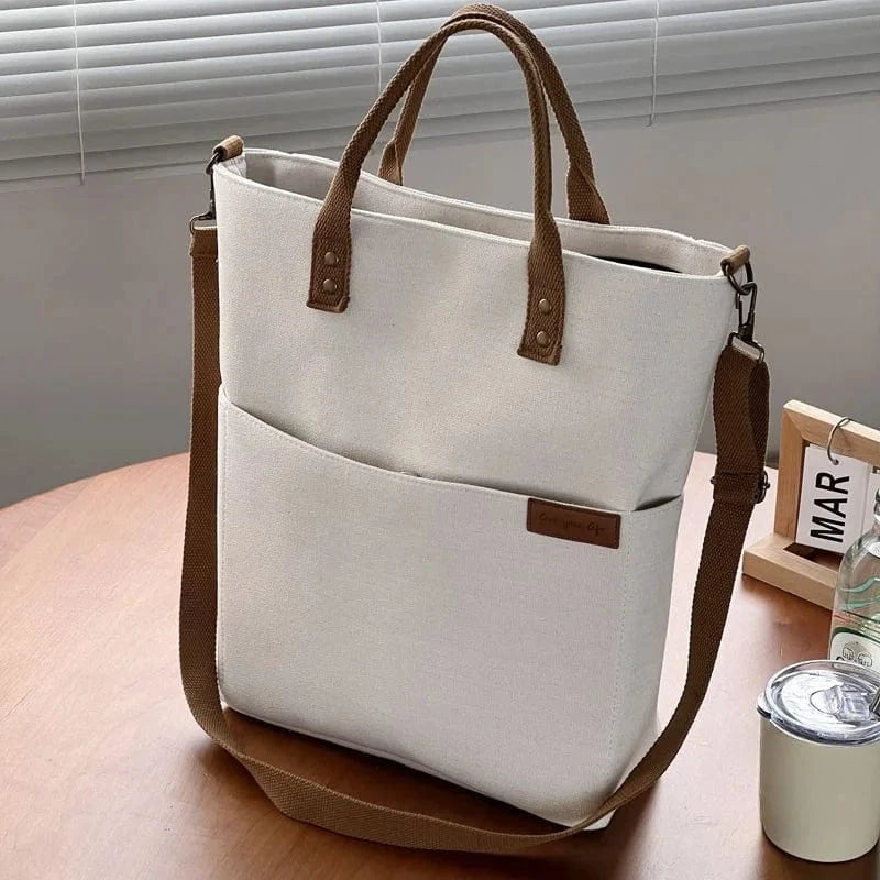 Sac de Cours avec Fermeture Beige