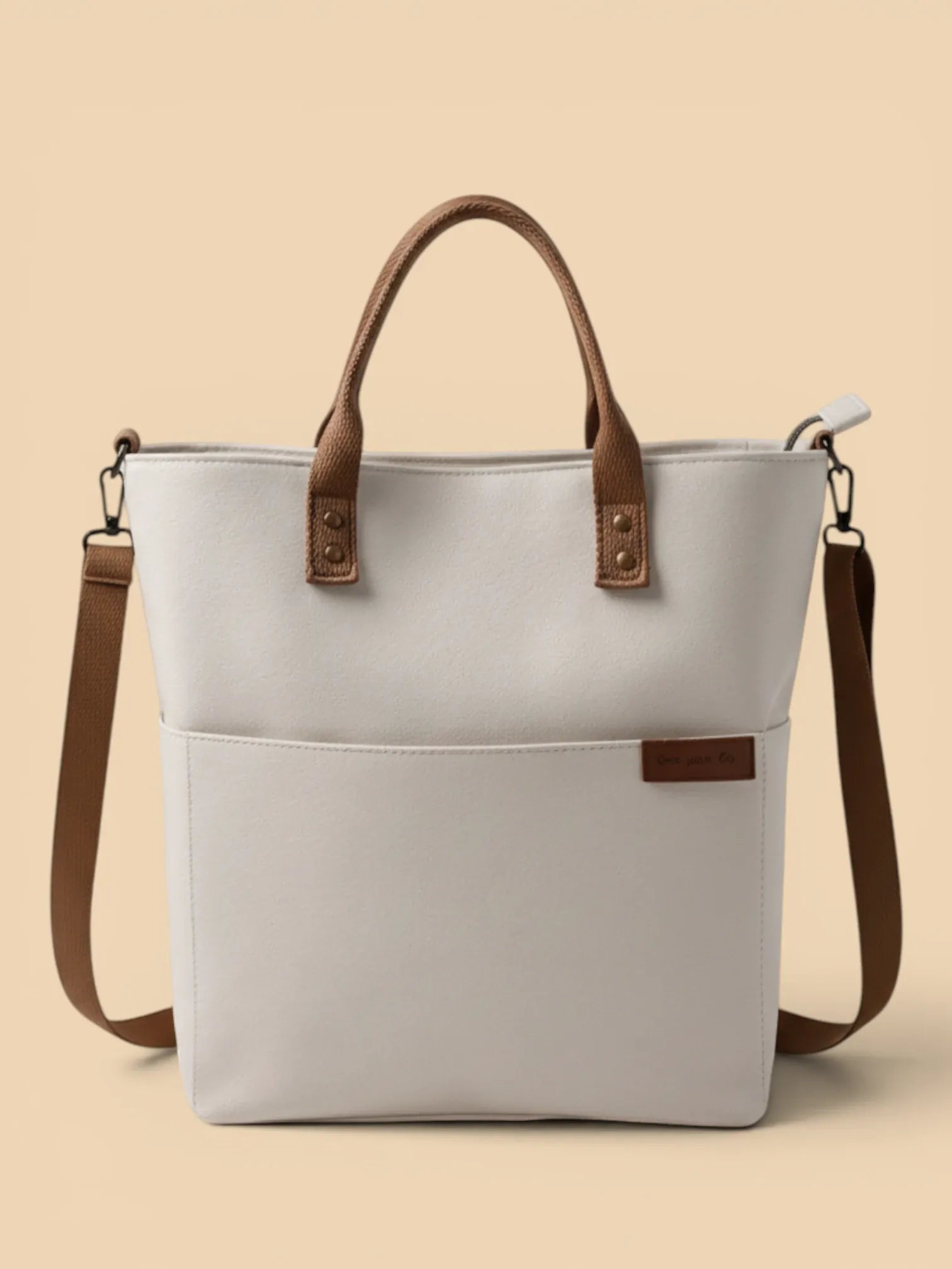 Sac de Cours avec Fermeture Beige