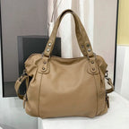 Sac de Cours Cuir Camel khaki
