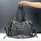 Sac de Cours Cuir Noir Noir