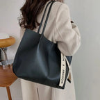 Sac de Cours Cuir Souple Noir