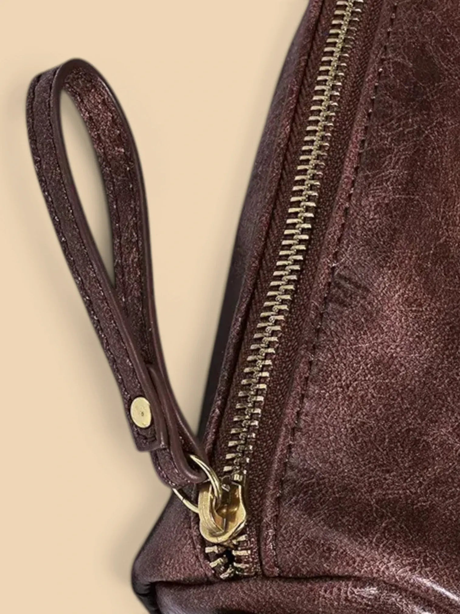 Sac de Cours Cuir Vegan Lavé Multi-Poches Femme