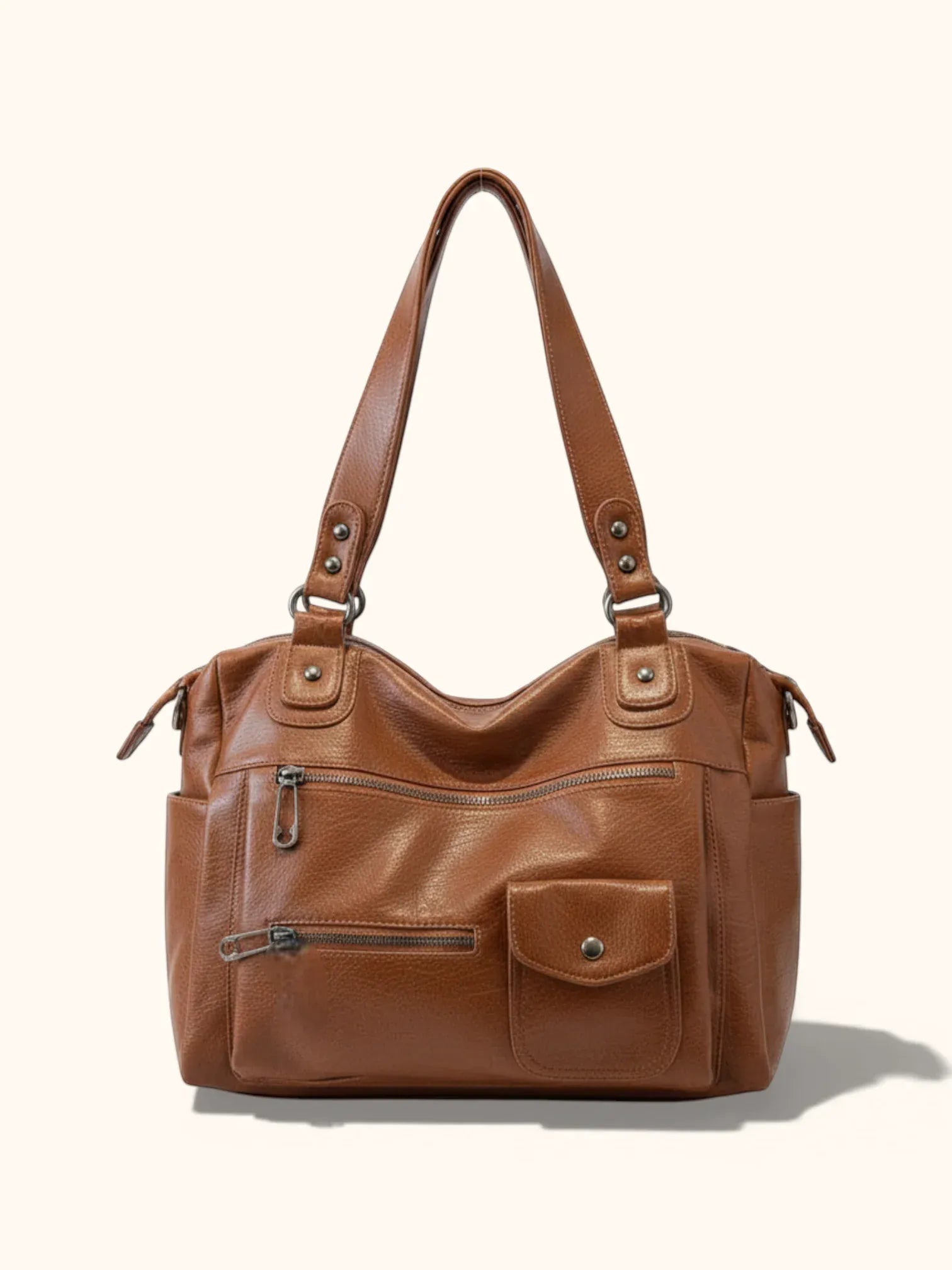 Sac de Cours Cuir Vegan Marron